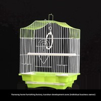 Nouvelle Cage à Oiseaux Compacte de Luxe pour Perroquets, Broderie Motif Tigre Pivoine, pour Oiseaux à Bec Perlé (Zosteropides), Taille S