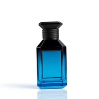 Flacon de parfum en verre rechargeable vide, carré, avec couvercle, 30ml, 50ml, 100ml, en stock pour commande en gros