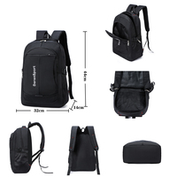 Sac à dos tendance multi-compartiments pour ordinateur portable et livres, antivol, en polyester imperméable, pour garçons, idéal pour le lycée