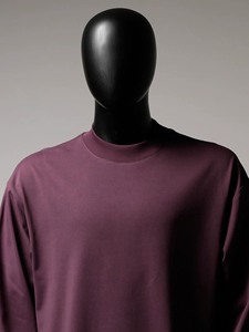 T-shirts décontractés surdimensionnés en coton premium, à manches longues, délavés, respirants et écologiques pour hommes - Product Image 3