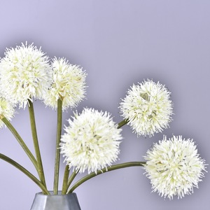 S020 Haute Qualité Unique Tige Soie Pompon Fleur Blanc Boule Artificielle Fleurs Soie Artificielle Unique Géant <span class=keywords><strong>Allium</strong></span> Fleur - Product Image 5