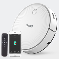 ISWEEP V720 Robô Aspirador de Pó Wi-Fi, Controle Alexa Google por Voz, Tanque de Água, Varrendo, Molhado e Seco, 2 em 1