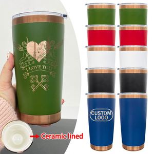 Vaso de Acero Inoxidable con Revestimiento de Cobre en Polvo de 20 oz, Estilo 2026, de Alta Calidad, con Tapa Magnética para Grabado Láser - Product Image 1