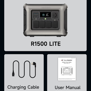Estación de Energía Portátil R1500 Lite de 1600W y 1056Wh, Kit de Generador Solar con Batería LiFePO4, Onda Sinusoidal Pura, Linterna para Auto - Product Image 6
