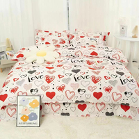 Ensemble de literie confortable et respirant, housse de couette d'hôtel pour drap de lit en stock, ensemble de literie de quatre pièces