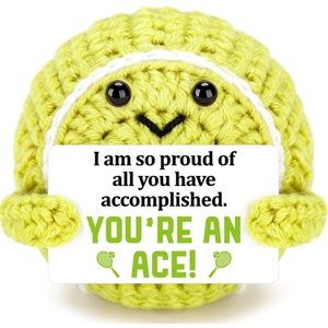 ของตกแต่งเทนนิสโครเชต์แฮนด์เมดสุดฮา ของขวัญสร้างแรงบันดาลใจสำหรับผู้หญิง ผู้ชาย วัยรุ่น เพื่อน ลูกชาย พี่ชาย แฟนสาว และแฟนหนุ่ม - Product Image 1