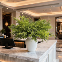 Plante artificielle en plastique souple, type fougère asperge tombante et herbe corail, à feuillage fin et verdure, pour vase floral, décoration maison, mariage, Thanksgiving