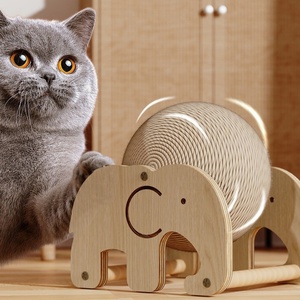 <span class=keywords><strong>In</strong></span> legno massello giocattolo interattivo per animali domestici <span class=keywords><strong>in</strong></span> Sisal naturale corda per gatti graffiare palla per cani gatti cucciolo caratteristiche <span class=keywords><strong>di</strong></span> intrattenimento del movimento - Product Image 6