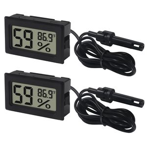 Digital Mini Reptile Tank Terrarium Thermo Hygrometer Thermometer With <b>Humidity</b> Wire Sensor Probe - Product Image 1