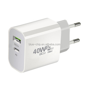 Adaptador de enchufe barato para Reino Unido, adaptador Gan, multipuerto, recargable, portátil, montaje, teléfono móvil, tipo C, 40W, cargador de pared Usb para <span class=keywords><strong>Iphone</strong></span> - Product Image 3