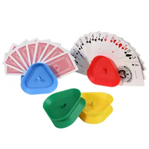 EASTOMMY ET-108004三角形塑料卡座玩牌卡座扑克架4色套装4个扑克游戏