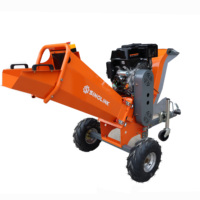 Broyeur de bois à essence 500cc avec coupe-tambour et transmission par courroie pour le broyage du bois et des branches, 19,5 ch