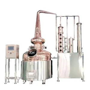 METO Alcohol distilling Machine for Whisky Rum Gin Vodka Brandy Spirit distiller equipment Copper Pot still distillery equipment