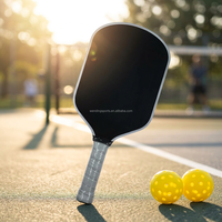 Raket Pickleball Kustom Gen 5 Berkualitas Tinggi Tahan Lama Serat Karbon T800 Thermoformed Power 16mm untuk Latihan