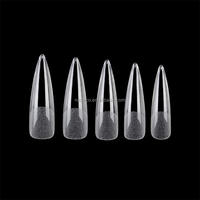 3XL Stiletto Gravure Couverture Complète Pointes d'Ongles Artificielles Nadeco Vente en Gros Gel Fort Pointu Faux Ongles Extension