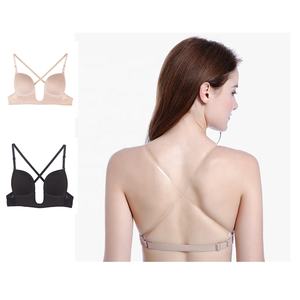 <span class=keywords><strong>Push</strong></span> <span class=keywords><strong>up</strong></span> cinturino trasparente a forma di U reggiseno senza schienale del corpo biancheria intima per le donne del partito - Product Image 1