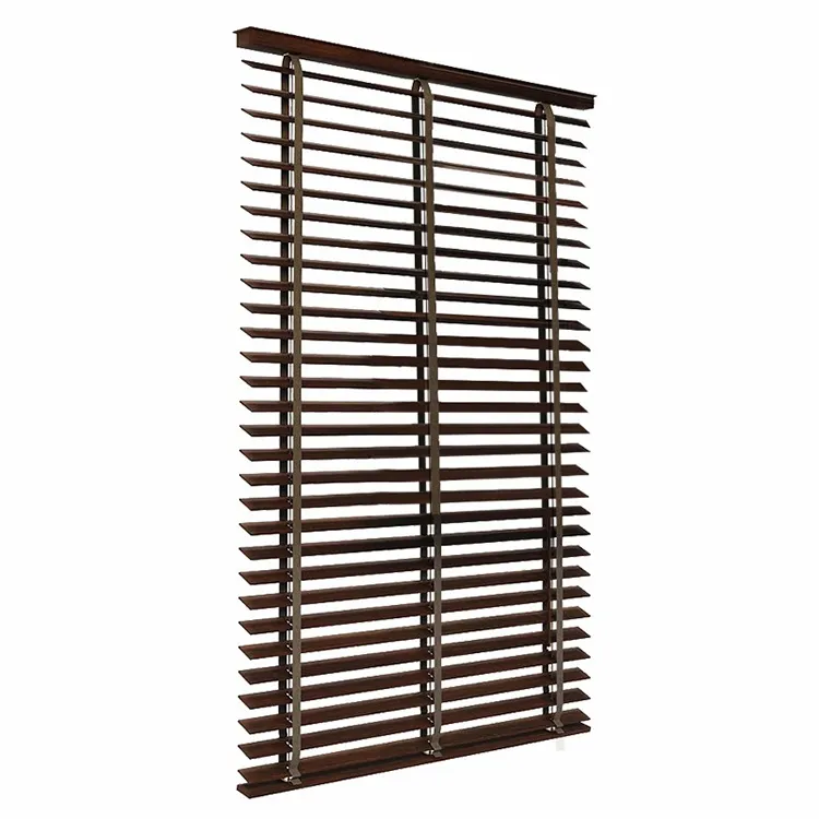 factory price custom size automatic remote control wooden blinds window cordless venetian blinds
