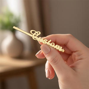 SongYi Özel İsimli Paslanmaz Çelik Tokalar Tatlı Stil Metal Saç Aksesuarları ve Süsleri - Product Image 2