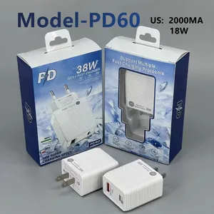 Dubbel A C-Poort Power Draagbare Telefoon Gebruik Wandlader Pd + Qc 5v3a 20W Geavanceerde Technologie Consumentenelektronica 20W Oplader