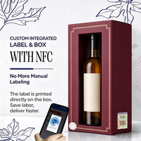 Kit d'étiquettes RFID antivol personnalisées recyclables pour boîtes en papier, emballage cadeau interactif intelligent NFC de luxe pour bière et vodka