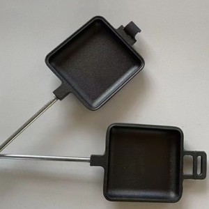 Prensa <span class=keywords><strong>para</strong></span> sándwiches cuadrada antiadherente <span class=keywords><strong>de</strong></span> hierro fundido personalizada - Tostador <span class=keywords><strong>para</strong></span> <span class=keywords><strong>pan</strong></span> tostado <span class=keywords><strong>para</strong></span> fogatas, herramienta <span class=keywords><strong>para</strong></span> sándwiches <span class=keywords><strong>para</strong></span> estufa exterior - Product Image 1
