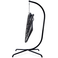 Corda Tecida Oval Dobrável Pátio Swing Garden Weave Hammock Cadeira De Cesta De Suspensão Pátio De Ovo Cesta De Balanço Mobiliário De Exterior