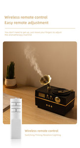 Light Wood Grain Phonograph Essential Oil <strong>Diffuser</strong> Moving Trumpet Ultrasonic <strong>Bluetooth</strong> <strong>Speaker</strong> <strong>Diffuser</strong> - Product Image 2