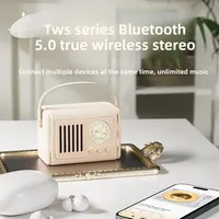 Desain Retro Baru untuk Speaker-Mini Portabel USB Flash Drive & Pembaca Kartu TF Radio FM Bertenaga Baterai Suara Jangkauan Penuh Hadiah