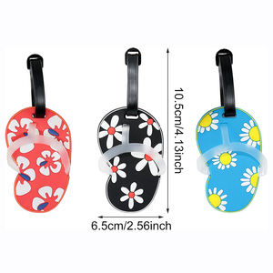 Chanclas personalizadas, Etiquetas de equipaje, etiquetas de equipaje de viaje, Maleta, bolsa, mochila, etiquetas, zapatillas, forma, etiquetas de equipaje, 3 uds. - Product Image 2