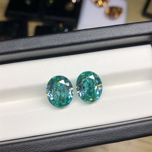 Moissanita Suelta de Corte Ovalado, Color Azul Aguamarina Natural, Corte Hielo Triturado, Tamaño Grande, 10-100 Quilates, Alta Calidad Personalizada - Product Image 4