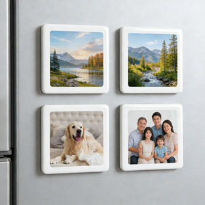 Magnete da frigo in ceramica bianca personalizzabile di alta qualità, disponibile in Spagna, progettato per risultati nitidi nel trasferimento di calore. - Product Image 6