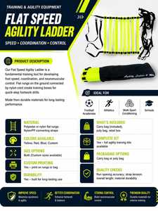 Échelle d'agilité portable et réglable, best-seller, équipement d'entraînement pour la vitesse, la technique de jeu de jambes et la coordination - Product Image 4