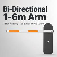 Barrière à flèche bidirectionnelle Keydeone en alliage d'aluminium à vitesse réglable, moteur CC sans balais 150W, télécommande RFID 100m pour parking/tollage