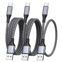 Kabel Pengisian Cepat USB Type C Nylon Kepang Portabel Grosir