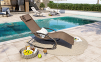 Chaise longue de jardin Zero Gravity Chaise longue de plage à inclinaison solaire Chaise berçante pour l'extérieur Lit de piscine