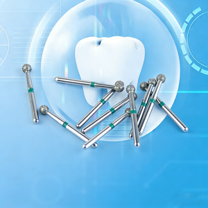 Đầu mài nha khoa Green Circle Ball <span class=keywords><strong>Diamond</strong></span> Point, cán thép không gỉ thô - Tùy chỉnh cho các phòng khám - Product Image 1