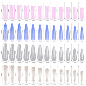 Extensión de <span class=keywords><strong>uñas</strong></span> 144 piezas <span class=keywords><strong>Polygel</strong></span> formas de <span class=keywords><strong>uñas</strong></span> dobles 12 tamaños cuadrado ataúd Stiletto puntas de <span class=keywords><strong>uñas</strong></span> de Gel suave - Product Image 2