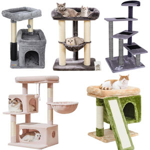 Grosir dan disesuaikan desain asli bulu palsu tali rami pohon kucing gores Post - Product Image 2