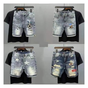 Short en <span class=keywords><strong>jean</strong></span> <span class=keywords><strong>noir</strong></span> <span class=keywords><strong>slim</strong></span> pour <span class=keywords><strong>homme</strong></span>, imprimé, élastique, déchiré, style hip-hop punk, <span class=keywords><strong>jean</strong></span> <span class=keywords><strong>troué</strong></span>, formel, été, respirant - Product Image 5