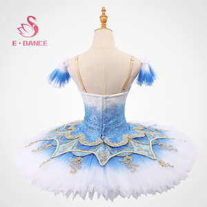 Bleu Dentelle Fleur Professionnel <span class=keywords><strong>Classique</strong></span> Ballet Tutu <span class=keywords><strong>Danse</strong></span> Scène Porter Tutu Femmes Adultes - Product Image 2