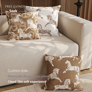 INSHARE Color crema retrò federa Vintage Light di lusso di fascia alta di forma quadrata casa soggiorno divano camera <span class=keywords><strong>da</strong></span> letto fodera cuscino - Product Image 2