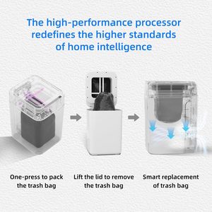 Cubo de basura inteligente de 17L con sellado automático y bolsa de basura intercambiable, sensor de movimiento, tapa eléctrica sin olor. - Product Image 3