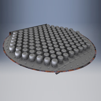 Plateau à capuchons à bulles en acier inoxydable pour colonnes de distillation et tours de fractionnement par absorption