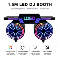 Mesa de DJ Inflable con Soporte para Luces, Podio de DJ Plegable con Logotipo Personalizado, Iluminación RGB, Equipo de DJ Portátil Resistente