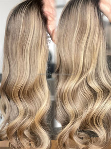 Perruques en dentelle frontale en cheveux humains vierges européens 2024 avec dentelle transparente, densité 250 % - Ondulation lâche, longueur longue - Product Image 2