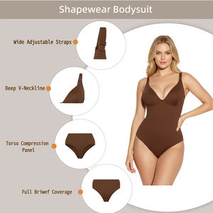 ชุดกระชับสัดส่วนผู้หญิงแบบใหม่ของ Lulu บอดี้สูทเซ็กซี่สีพื้น ไซส์พลัส ชุดชั้นในกระชับหน้าท้อง ยกกระชับสะโพก คอร์เซ็ทแน่น ระดับแน่น ผลิตจากไนลอน - Product Image 1