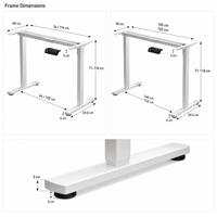 Table de bureau électrique à hauteur réglable à prix avantageux, avec cadre vertical élévateur, ergonomique et à mémoire de forme
