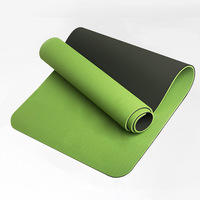 Alfombrilla de Yoga Ecológica de TPE al por Mayor, Antideslizante, de Alta Densidad, Portátil, para Ejercicio y Fitness, con Logotipo Personalizado para Gimnasio, Entrenamiento y Yoga