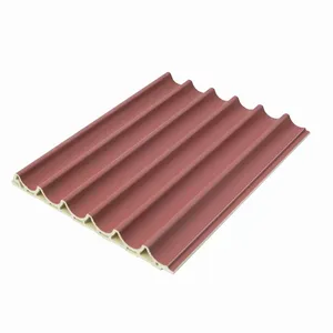 high quality cheap interior building decoration materials wave round fluted WPC wall panel