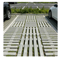 Brique de stabilisation de pente en béton poreux emboîtable de qualité supérieure, en forme de barre, pour plantation d'herbe, écologique, pour stationnement vert, durcissement à la vapeur